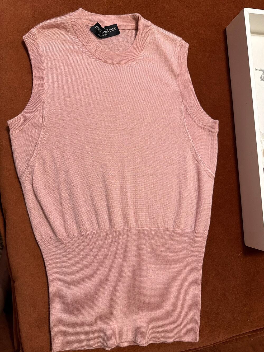 Vintage Dolce & Gabbana Pink Sleeveless Knit Top Shell Size IT 42 (US 6)